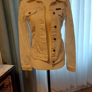 Calvin Klein White Jean Jacket - Size XS